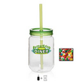 25 Oz. Mason Jar with Chewing Gum - Green